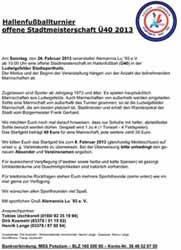 Einladung Ludwigsfelder Ü40 Stadtmeisterschaften 2013